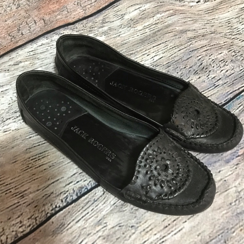 Jack Rogers Whipstitched Moccasins/Slip On Loafers